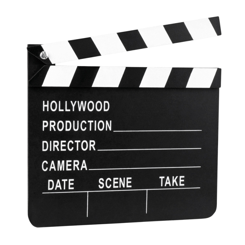 Film regisseur clipboard - zwart - 18 x 20 cm - carnaval verkleed speelgoed - Hollywood/Oscar -