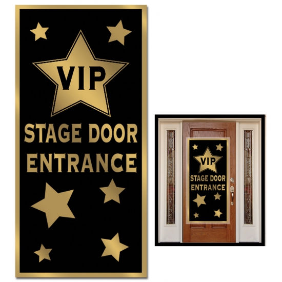 VIP Hollywood feest thema ingang deur banner - plastic - 76 x 150 cm -