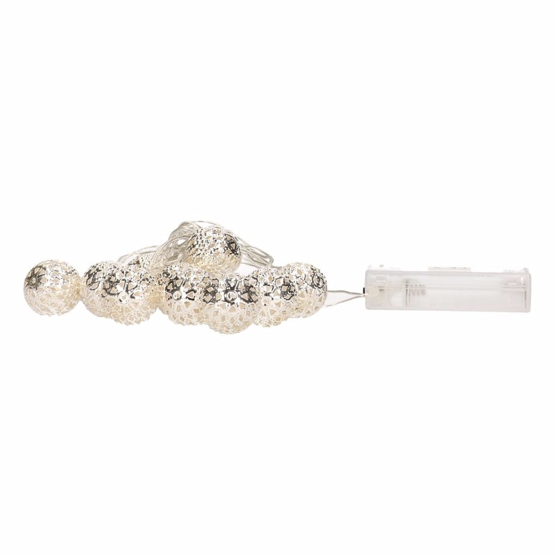Kerstverlichting kerstballen slingers met LED licht 90 cm -