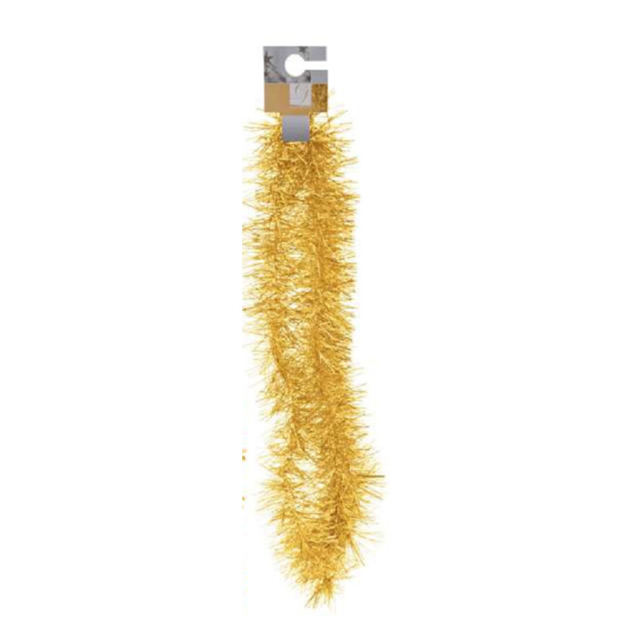 Gouden folieslinger fijn 180 cm -