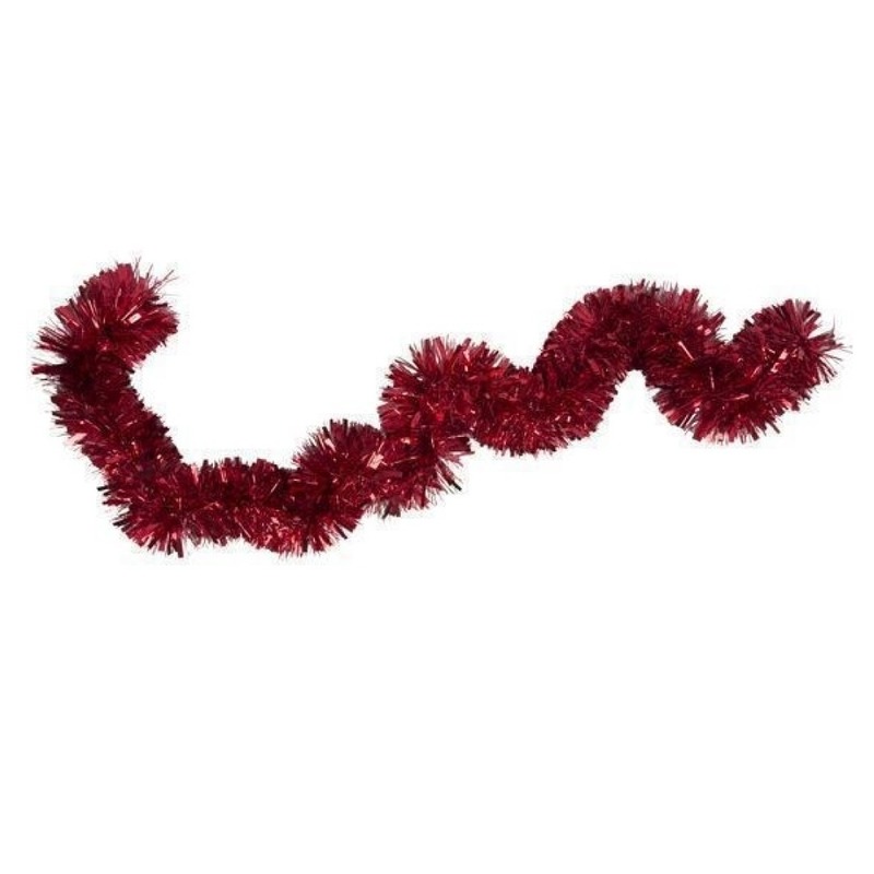 Folieslinger - rood - folie - 15 cm x 2 m - kerstboom decoratie/kerstslinger -