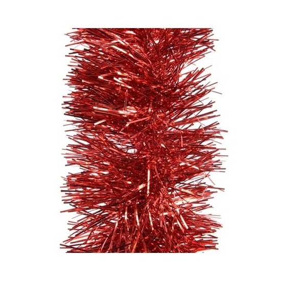 Kerstboomslingers - rood - folie - 270 x 10 cm - kerstguirlandes -