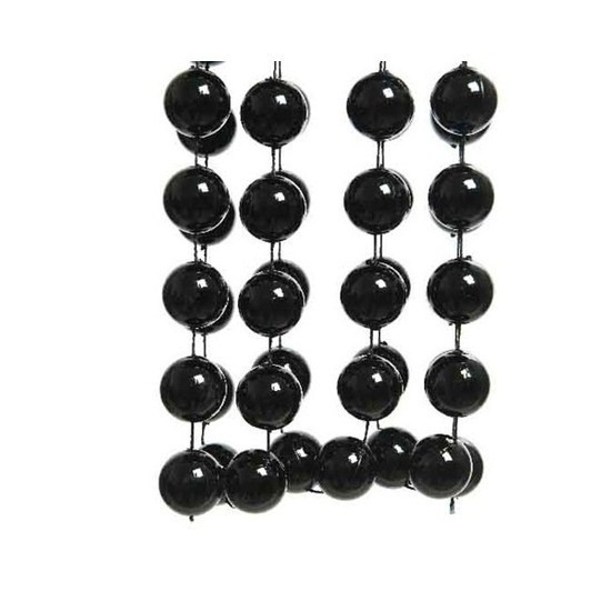 Kralenslingers XXL - 2x - zwart - 270 cm kerstslingers - guirlande -