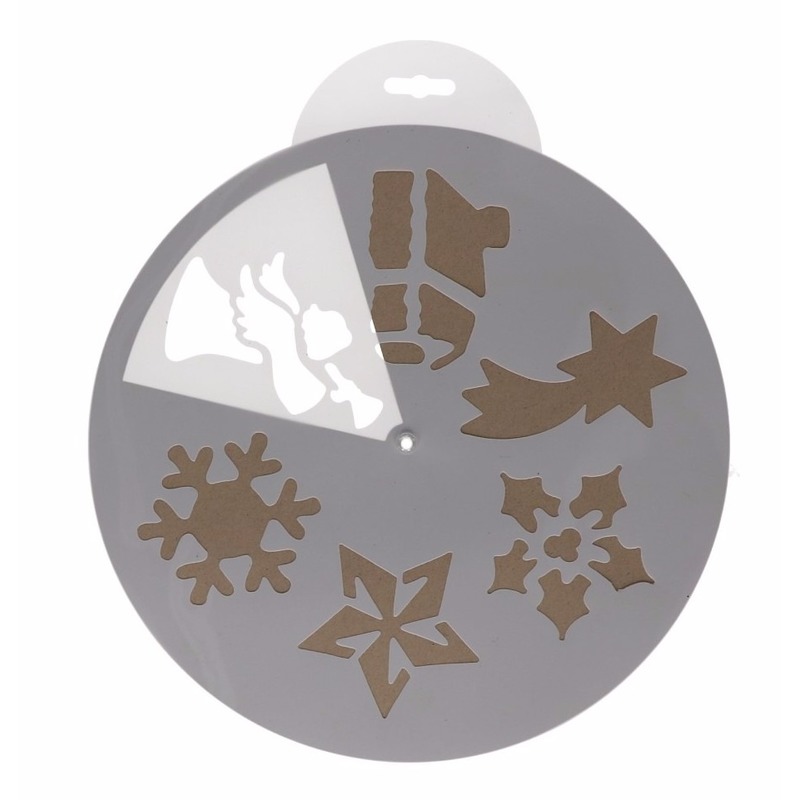 Kerst raamsjablonen/raamdecoratie 6 stuks 30 cm -