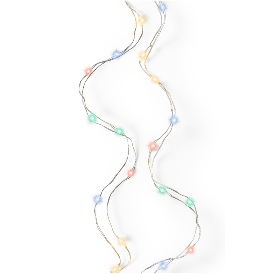 Lumineo draadverlichting - 60 led lampjes - gekleurd - 295 cm - lichtsnoer -