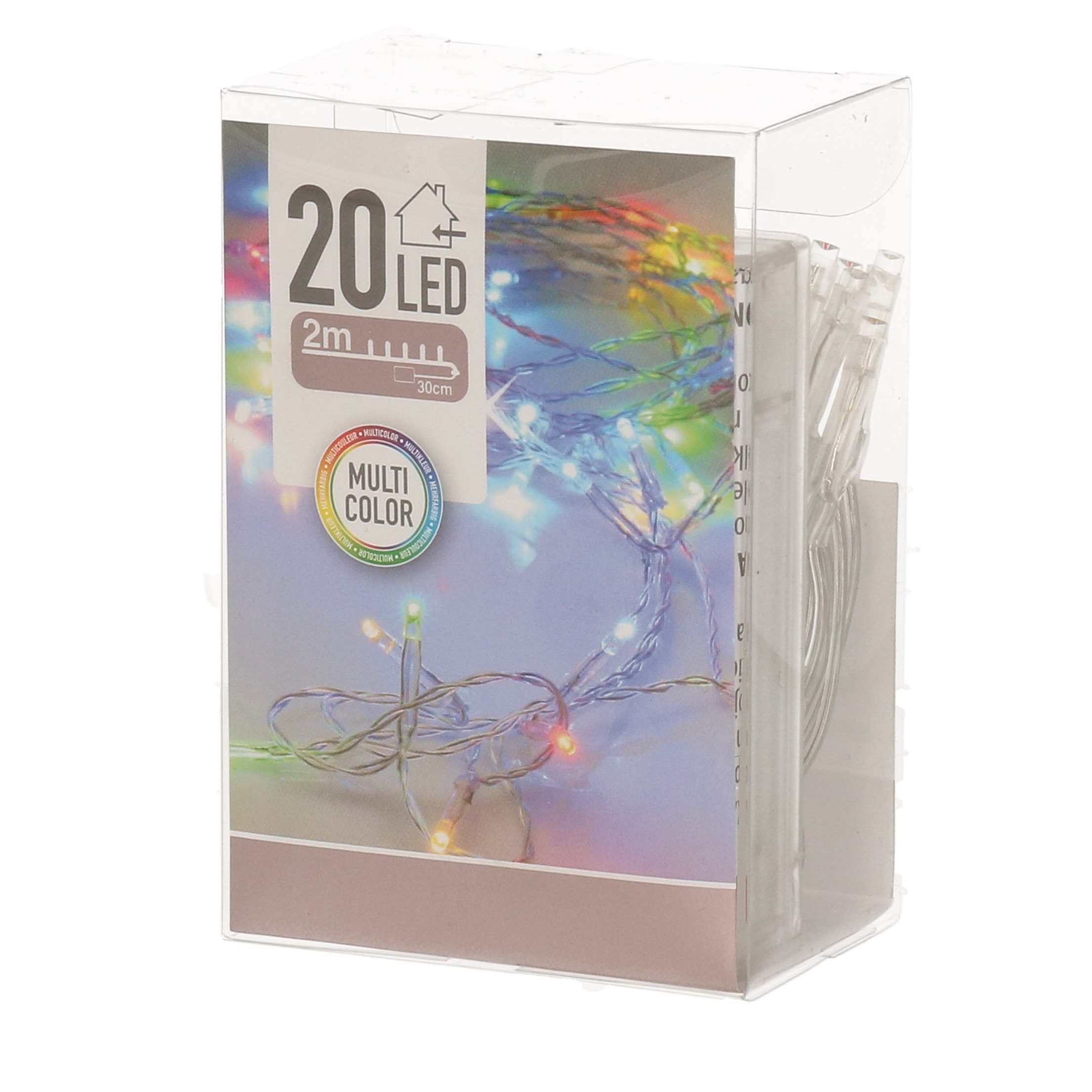 Kerstverlichting - 2 meter - gekleurd - op batterij - indoor - Kerst lampjes -