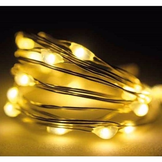 2x Micro kerstverlichting warm wit 60 lampjes -