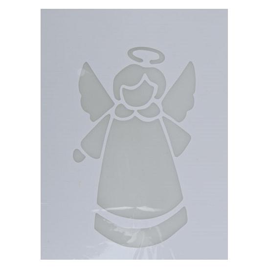 Kerst raamsjablonen/raamdecoratie kerstengel plaatjes 35 cm -