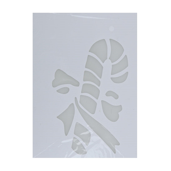 Kerst raamsjablonen/raamdecoratie zuurstok plaatjes 35 cm -