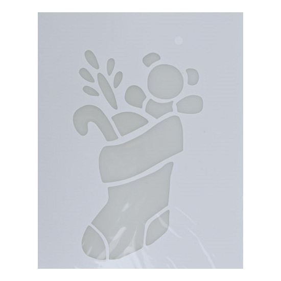 Kerst raamsjablonen/raamdecoratie kerstsok plaatjes 35 cm -