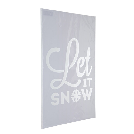 Kerst raamsjabloon - Let it snow tekst - 54 cm - raamdecoratie - kerstversiering -