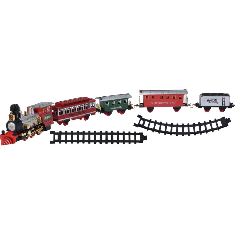 Kerstdecoratie verlichte trein met geluid Kersttreinen -
