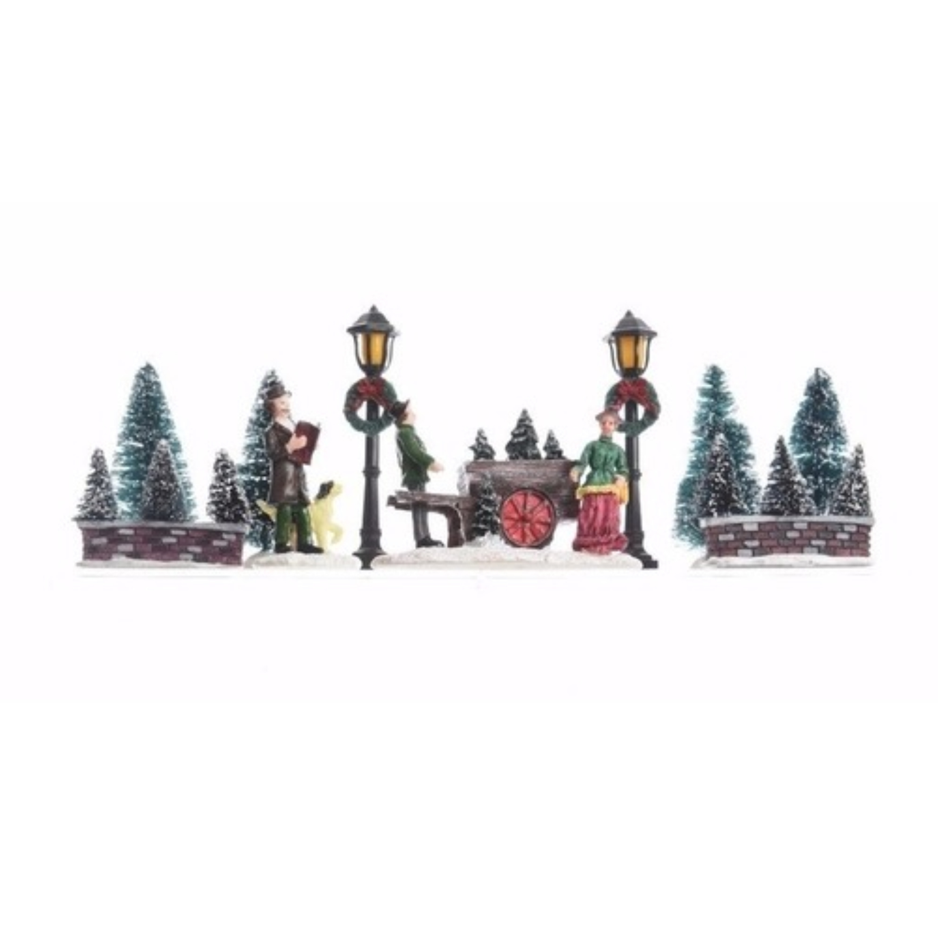 Kerstdorp maken kerst parkje 31 cm type 1 -
