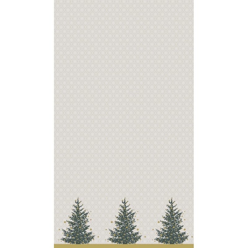 Kerst thema tafellaken/tafelkleed grijs/goud 138 x 220 cm -