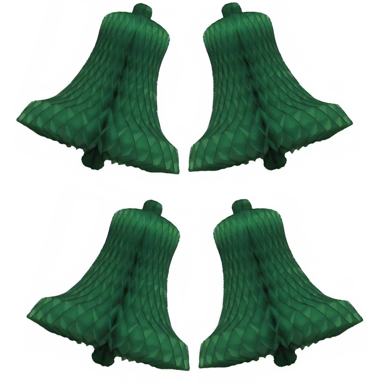 12x Decoratie kerst versiering kerstklokjes groen 16 cm -