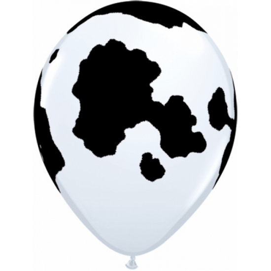 30x stuks Ballonnen met koeien print 28 cm -