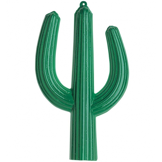 PVC Mexicaanse thema decoratie 3D cactus 62 x 37 cm -