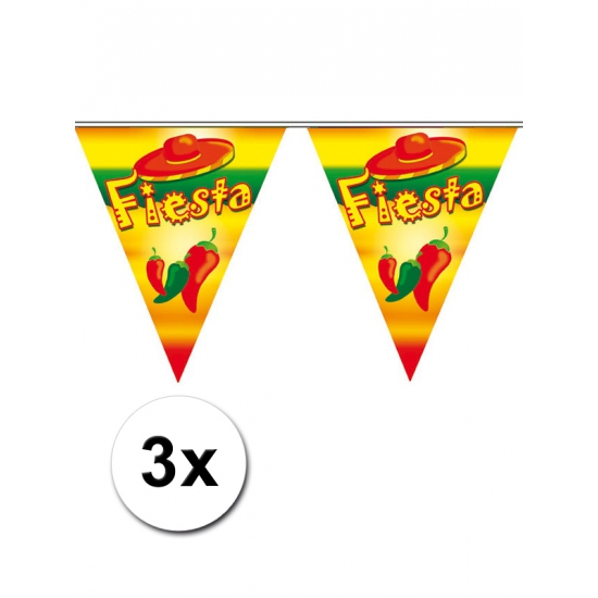 3x Vlaggenlijn Fiesta 5 meter -