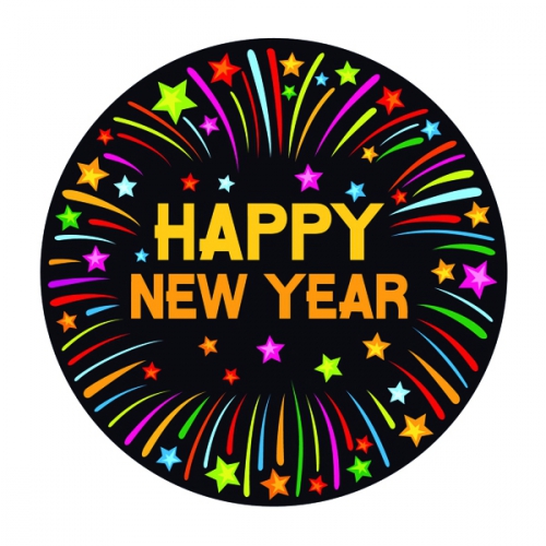Bierviltjes happy new year thema print -