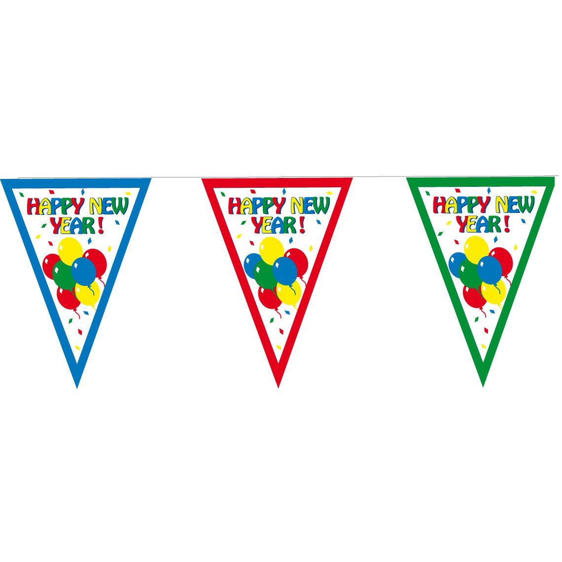 Vlaggenlijn / slinger happy new year 300 cm -