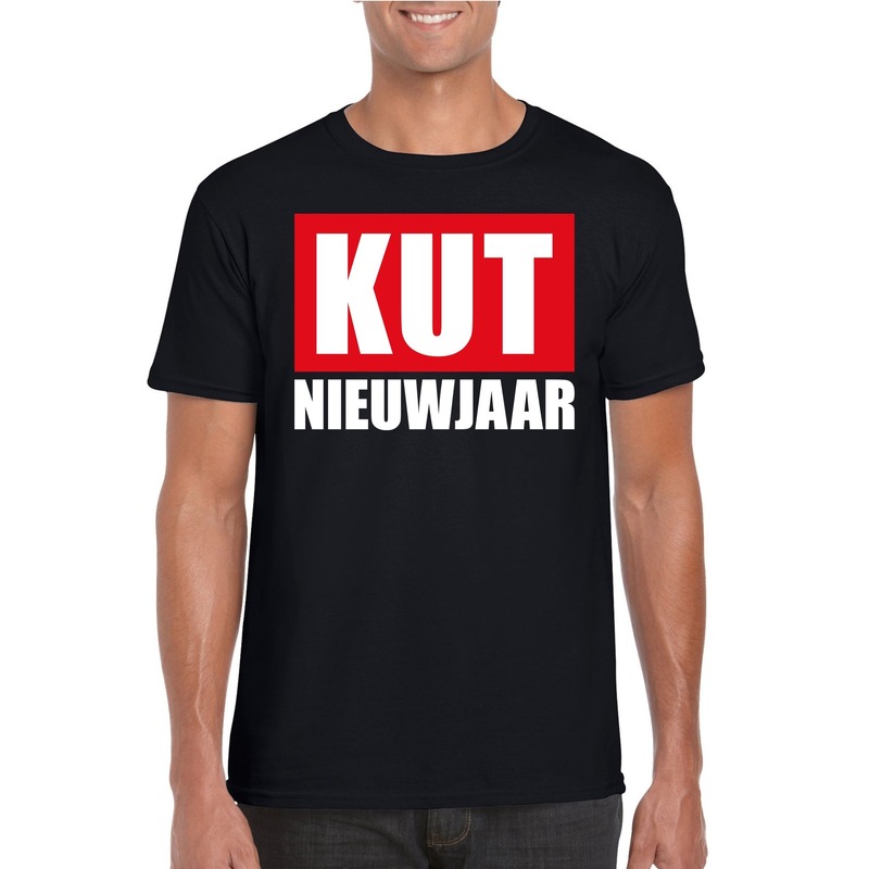 Foute oud en nieuw t-shirt kut nieuwjaar zwart voor heren XL -