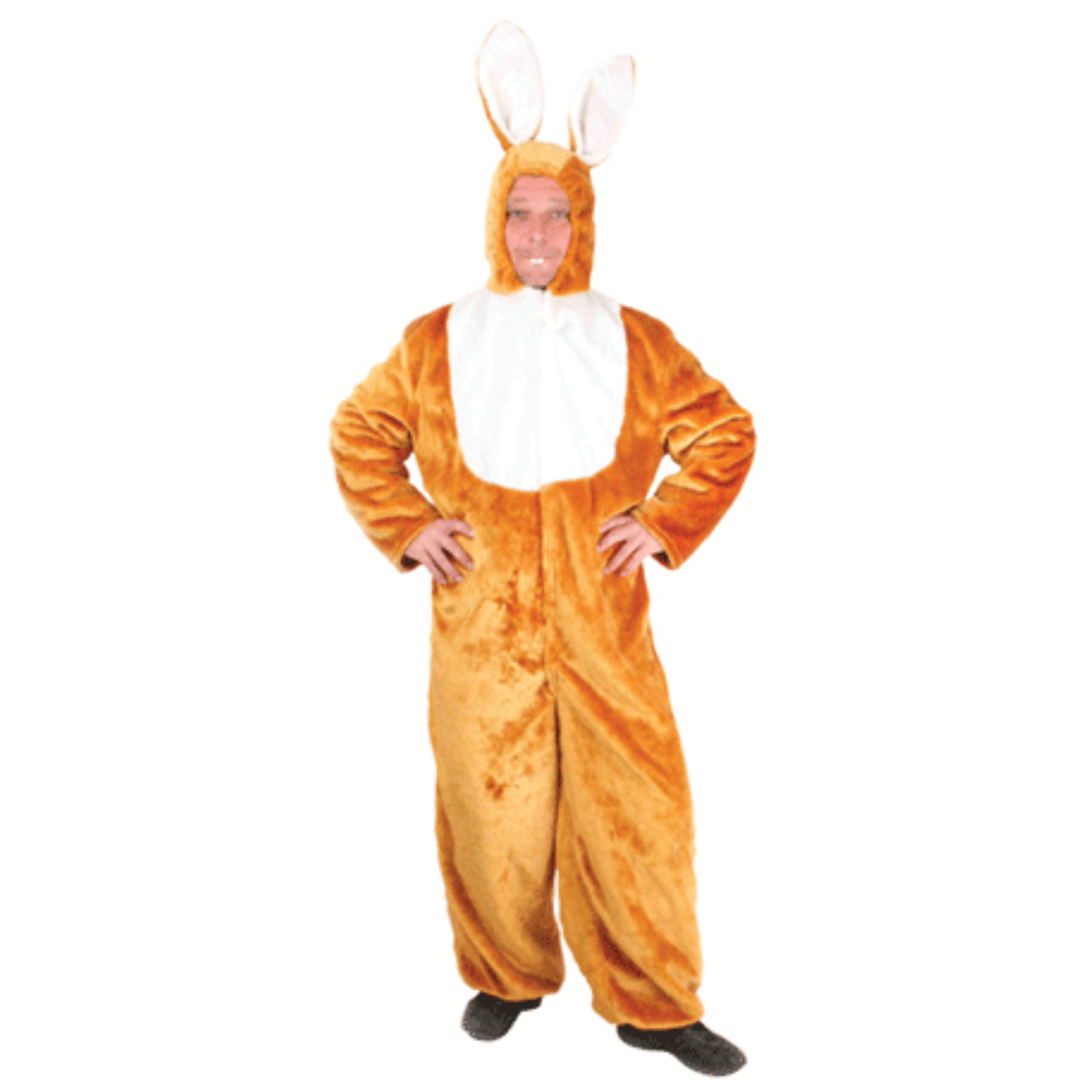 Pluche hazen pak verkleedkleding voor volwassenen 56-58 (2XL/3XL) -