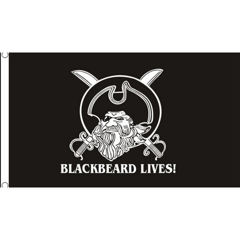 Blackbeard Lives piratenvlag -