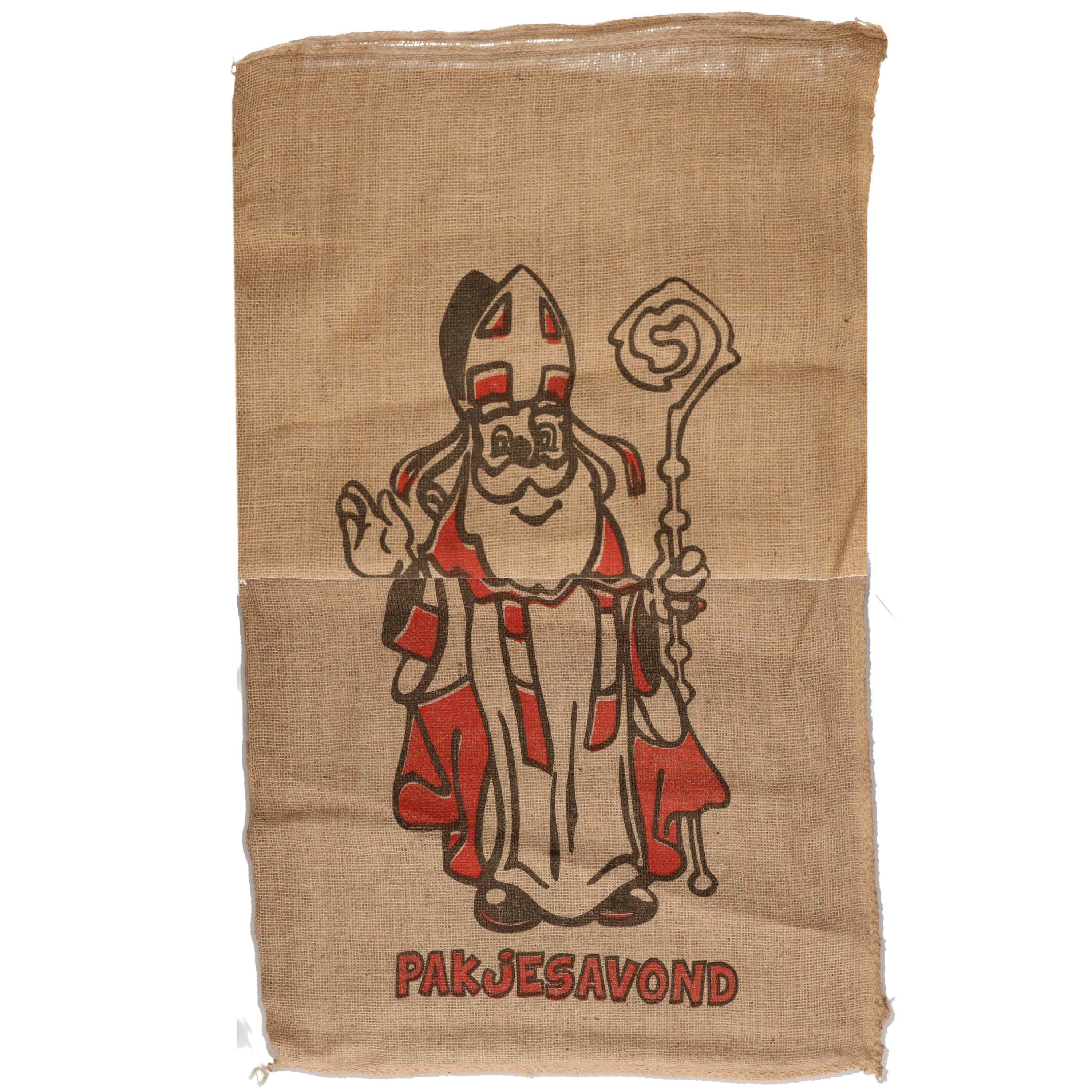 10x Jute zakken voor Sinterklaas 60 x 102 cm -