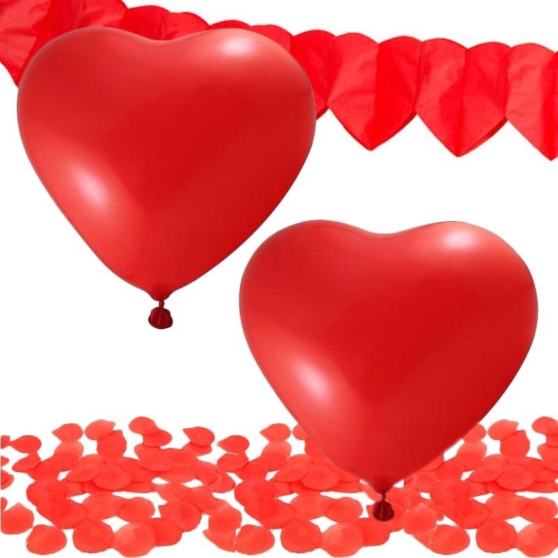 Valentijn versiering pakket rood -