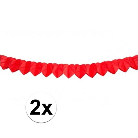 2 x hartjes slinger 2 meter rood -