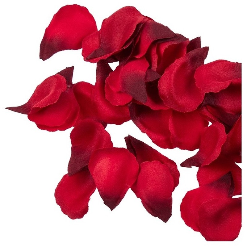 100x Rode strooi rozenblaadjes 3 cm -