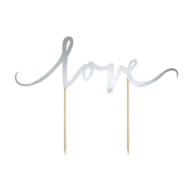 Taart topper Love 17 cm -