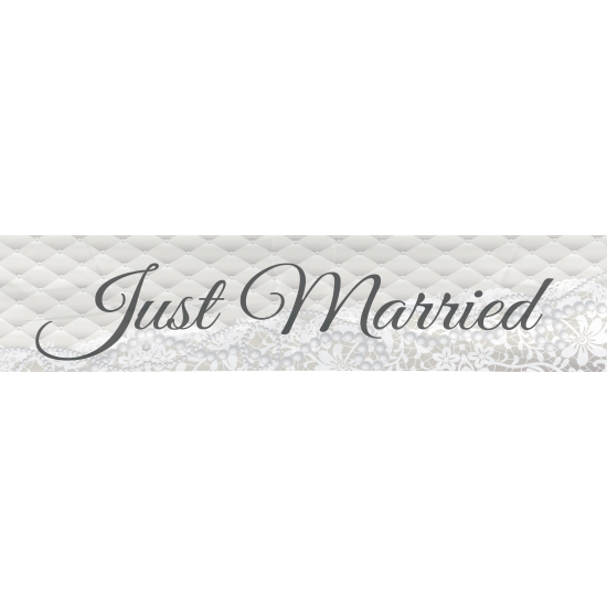 Just Married bruiloft versiering banner 360 cm -