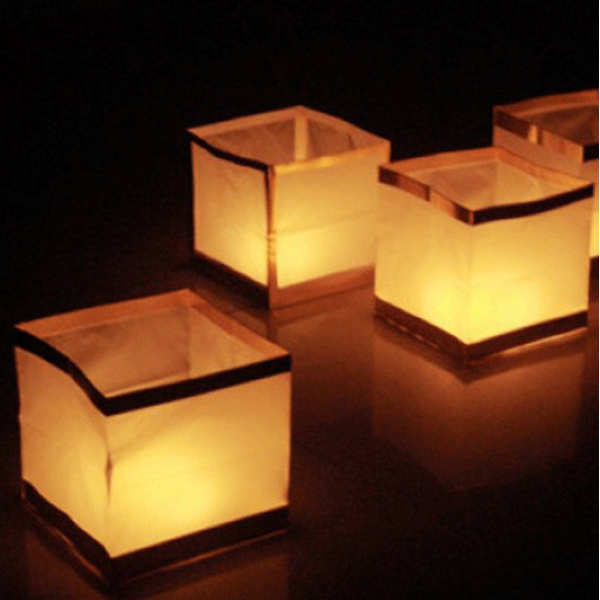 4x stuks Water lampionnen 15 cm -
