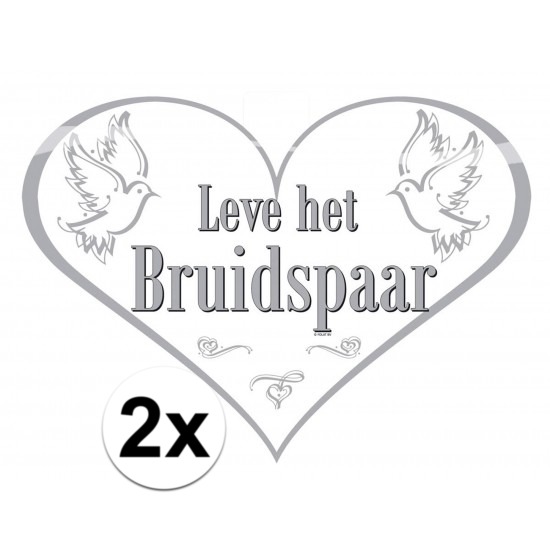 2x Deurbord bruidspaar -