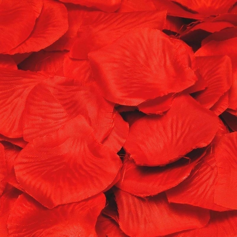Luxe Rozenblaadjes - 144 stuks - rood - 3x3 cm -