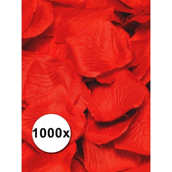 Luxe rode rozenblaadjes 1000 stuks -