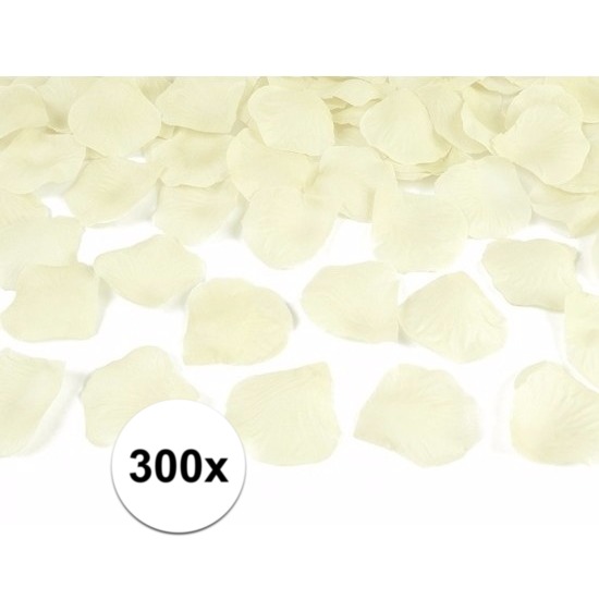 Creme kleurige rozenblaadjes 300 stuks -