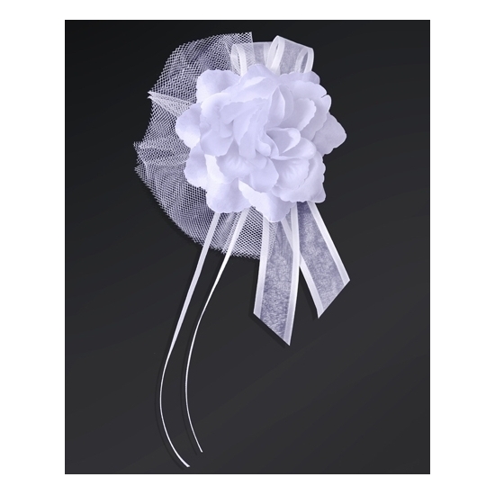 Trouwauto antenne linten - Bruiloft - wit - 4x stuks - just married -