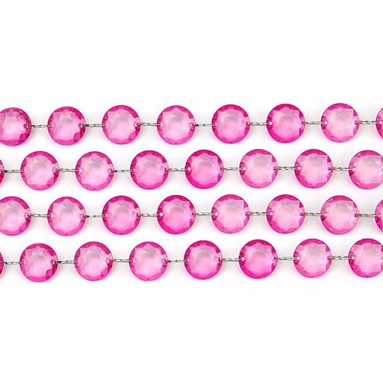 Kristal slinger roze 1 meter -