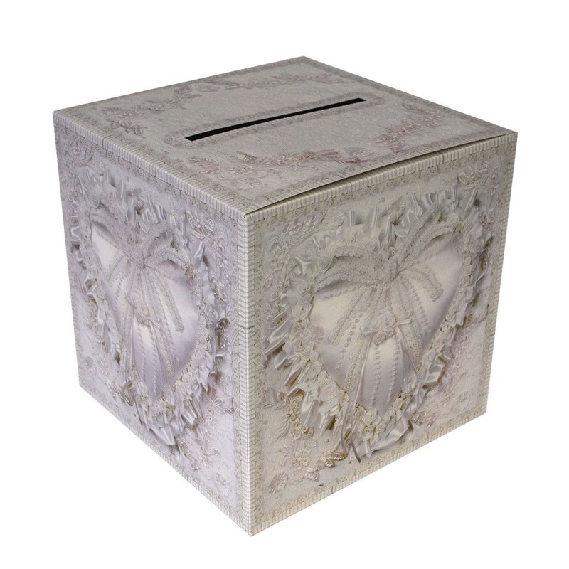 Enveloppendoos - zilver - bruiloft - papier - 30 x 30 cm - envelop cadeaudoos -