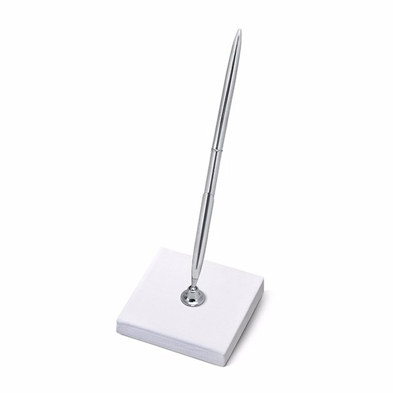 Pennenhouder Luxe - Bruiloft - incl. pen - zilver - 8 x 16,5 cm -