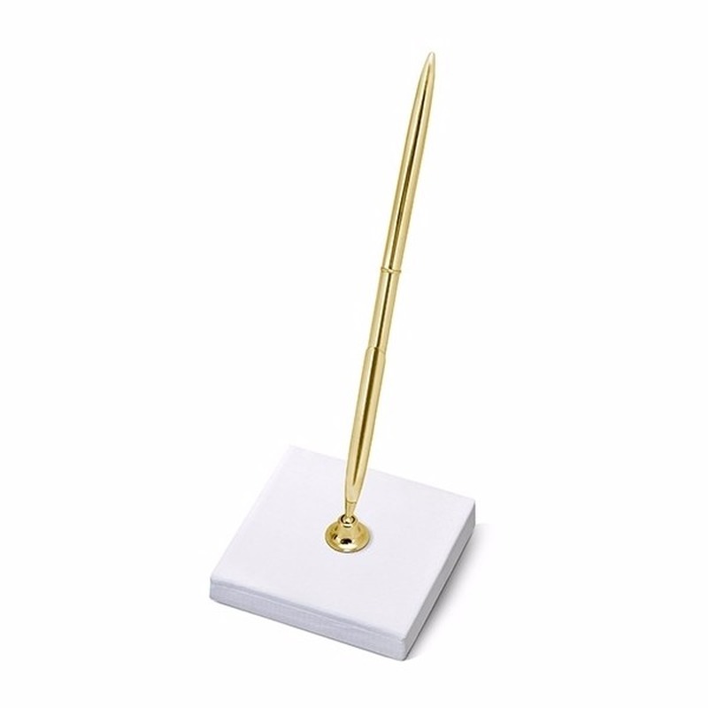 Pennenhouder Luxe - Bruiloft - incl. pen - goud - 8 x 16,5 cm -