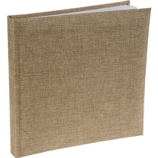Bruiloft gastenboek jute 24 x 24 cm -