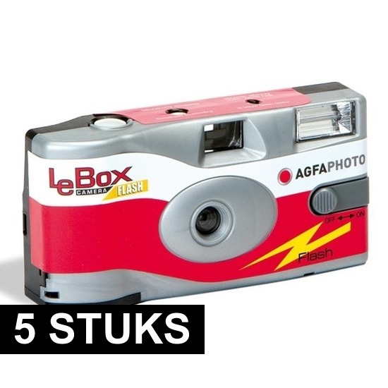 5x wegwerp cameras met flitser -