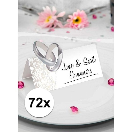 2x Bruiloft tafel naamkaartjes 36 stuks -