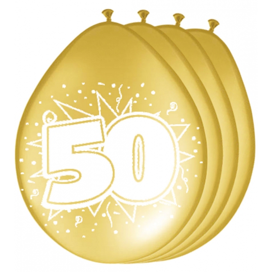 8x stuks jubileum ballonnen 50 jaar 30 cm -