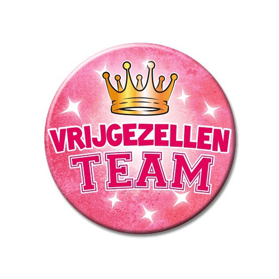 XXL roze vrijgezellen team button feest artikelen -