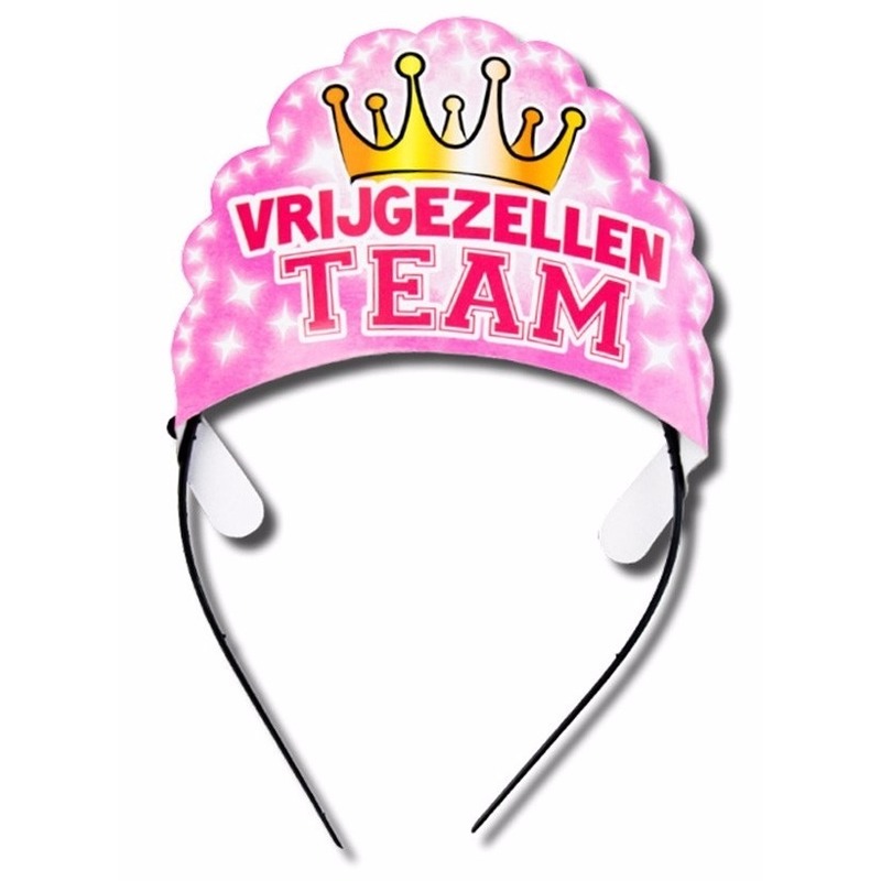 Tiara vrijgezellen team roze -