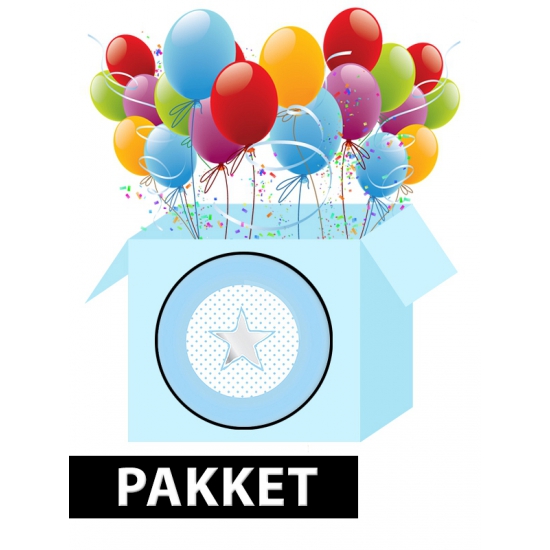 Jongen geboren ster versiering pakket -